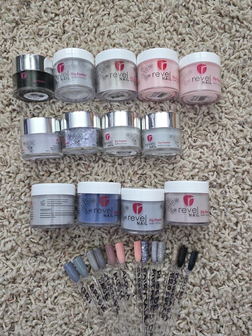 Lot Of 13 Revel Nail Dip Powers